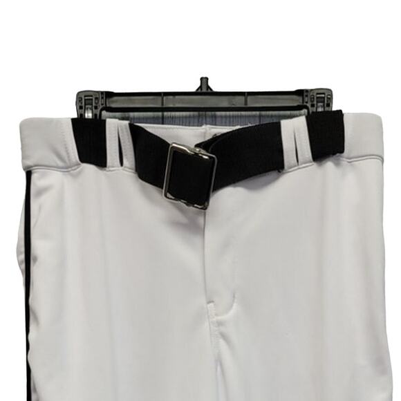 Champro Mens Large 100% Polyester Belted Side Striped Athletic Baseball Pants - Picture 2 of 4